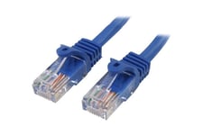 StarTech.com 3m Blue Cat5e / Cat 5 Snagless Patch Cable - patchkabel - 3 m - blå