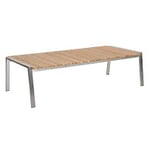 Brafab Naos soffbord rostfritt stål/teak natur 140x75 cm
