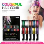 Vibrant Hair Chalk Color Comb Set 🌈 for Cosplay & Salon Fun 🎨 - 10PCS Kid Gift