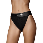 Ouch! Vibrating Strap-on Panty Harness with Open Back-XS/S