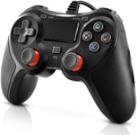DLseego PS4 Controller Wired Controller for Playstation 4, Wired PS4 Controller Dual Vibration Shock Gaming Joystick Gamepad Remote for PlayStation 4 / PC / PS4 Pro / PS4 Slim with 1.9m USB Cable