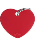MyFamily ID Tag Basic collection Big Heart Red in Aluminum