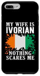 Coque pour iPhone 7 Plus/8 Plus Drapeau Côte d'Ivoire « My Wife Is Ivorian Nothing Scares Me »