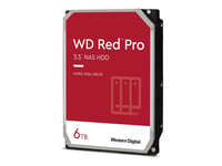 WD Red Pro WD6005FFBX - Disque dur - 6 To - interne - 3.5" - SATA 6Gb/s - 7200 tours/min - mémoire tampon : 256 Mo