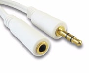 Long 20m White 3.5mm Jack Headphone Extension Cable M-F Gold Plated 65.61 Foot