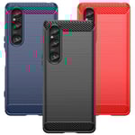 SKALO Sony Xperia 1 VI Armor Carbon Stöttåligt TPU-skal - Fler färger Röd