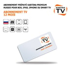 Abonnement Tv prépayé Kartina Premium Russie 12 mois pour Box, iPad, iPhone ou Smart TV, 150 Chaînes, jusqu'à 3 appareils, sans parabole