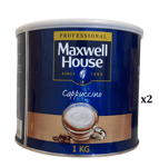 2 x Maxwell House Coffee - Instant Cappuccino 1KG Metal Tin [Free UK Postage]
