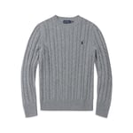 Polo Ralph Lauren Herrtröja Stickad Rundhalslös Lös Avslappnad Långärmad Stickad Tröja Grå Grey M
