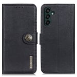 KHAZNEH Galaxy A55 5G Fodral Läder Svart