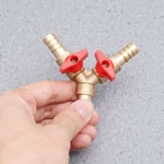3-way Brass Cut-off Ball Valve Fittings Hose Barb 2 Diverter Gas Pipe