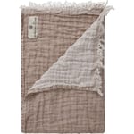 Linen Pledd 130x170 cm, Off-white / Ash Brown, Off-White