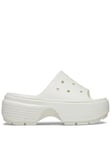 Crocs Stomp Slide - Chalk White, Beige, Size 7, Women