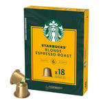 Starbucks Blonde Espresso Roast til Nespresso. 18 kapsler