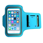 Armband Running Exercise Gym Sportband Sweat Proof Case Slots Key Holder For Apple iPod Touch 5th 6th 7th Genration (Skyblue)