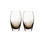 Denby - Halo Smoked Grey Large Tumblers Set of 2 - 540ml Hand Blown Hand Finished Juice, Water Glasses - Dishwasher Safe - Stemless Wine Cocktail Glasses