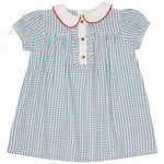 Flöss River Klänning Blue Soft White Gingham | Blå | 86 cm