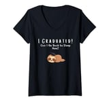 Womens I Graduated Can I Go Back to Sleep Now? Funny Student 2024 V-Neck T-Shirt
