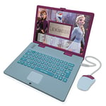LEXIBOOK Disney Frozen 2 - Educational and Bilingual Laptop French/English - Girls Toy with 124 Activities to Learn, Play Games and Music with Elsa and Anna - Blue/Purple, JC598FZi1