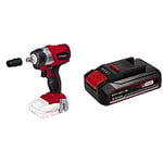 Einhell Power X-Change 215Nm Cordless Impact Wrench with Battery - 18V, Long-Lasting Brushless Motor, Impact Wrench 1/2 Inch Bit Adaptor, LED Light - TE-CW 18 Li Impact Gun Kit