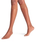 FALKE Women's Shelina 12 DEN W KH Ultra-Sheer Plain 1 Pair Knee-High Socks, Brown (Hazel 5187), 2.5-5