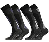 2 Pairs Men`s Ski Socks Long Hose Thermal Socks