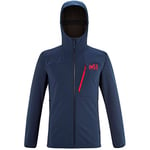 Millet - Magma Shield Hoodie M - Veste Softshell pour Homme - Membrane Coupe-Vent - Randonnée, Lifestyle - Bleu, XL