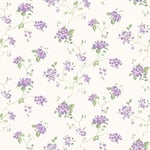 Galerie G67867 Miniatures 2 Hydrangea Trail Design Wallpaper, Purple/White, 10m x 53cm