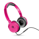 Music Sound,Casque Fil Basic,Casque Supra-auriculaire Bandeau Repliable avec Câble Anti-nœuds 1,2 m et Micro intégré - Connecteur Jack 3.5 mm - Couleur Rose MUSICSOUNDFULLCP