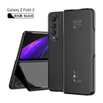 samsung Samsung Galaxy Z Fold3 5G Mirror Folio (Black) PU Leather Case Black