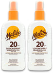 Malibu Lotion Spray SPF20 200ml X 2
