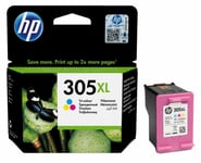 Original HP 305XL, Tri-Colour Ink Cartridge, Deskjet 2300, 2700, 2710, 3YM63AE