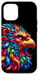 Coque pour iPhone 15 Illustration animale griffin cool esprit tie-dye art