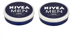 2 x Nivea Men Creme for Face - Body - Hands - FULL SIZE TINS - 150ml EACH