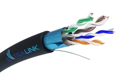 Extralink CAT5E FTP (F/UTP) V2 OUTDOOR TWISTED PAIR 100M nätverkskablar Svart F/UTP (FTP)