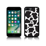 Jackster Cow Print Pattern Phone Case Silicone TPU for all Apple iPHONES (iPhone 6/6S, BLACK)