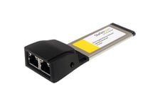 StarTech.com Dual Port ExpressCard Gigabit Laptop Ethernet NIC Network Adapter Card - netværksadapter - ExpressCard - Gigabit Ethernet x 2
