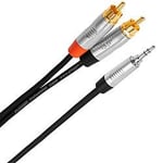 Câble Y Mini Jack Mâle Stéréo - RCA Mâle 3m Touring