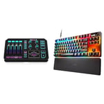 TC Helicon GoXLR Revolutionary Online Broadcaster Platform with 4-Channel Mixer, Motorized Faders & SteelSeries Apex Pro TKL HyperMagnetic Gaming Keyboard - Adjustable Actuation - Esports Tenkeyless