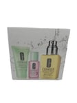 Clinique 3 Piece 3 Step Skin Care Kit for Unisex, Combination Oily Skin Sealed