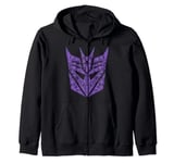 Transformers Decepticons Purple Icon Filled Logo Zip Hoodie