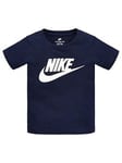 Nike Kids Boys Futura T-Shirt S/S - Navy, Navy, Size 4-5 Years