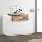 Web Furniture - Buffet de cuisine moderne meuble de salon bois blanc Coro Bata Maple