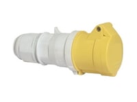 Bals Cee Förlängningskabelh4 110V Ac 16A 3-Polig, Gulmultigrip Kabelavlastning, Quick Connect®Ip44 Polyamid