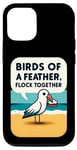 iPhone 12/12 Pro Birds of a Feather Flock Together - Cute Funny Beach Seagull Case