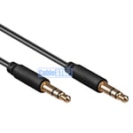 1m SLIM 3.5mm Mini Stereo Jack to Jack Plug Audio Headphone Aux Cable Lead Gold