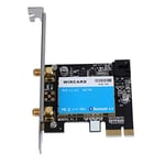 Kafuty PCI Express Wireless Card, 2.4G/5G Dual Band PCI Express Wireless Card, Bluetooth Network Card, Suitable for WIN7/ WIN8/ WIN8.1/ WIN10 systems.