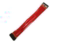 Nanoxia - Förlängningskabel För Ström - 24-Pin Atx (Hona) Till 24-Pin Atx (Hane) - 30 Cm - Röd