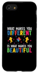 Coque pour iPhone SE (2020) / 7 / 8 Ce qui vous rend différent, c'est ce qui vous rend belle autisme