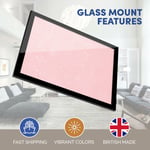 A3 Glass Frame  - Baby Pink Science Atom Print Chemistry Physics  #44204